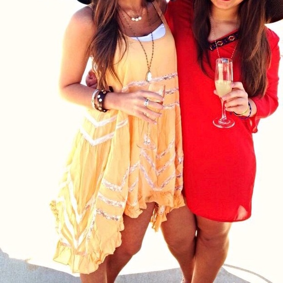 Free People hippie bohemian trapeze slip dress - Picture 6 of 7